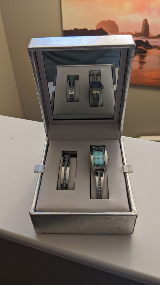 Anne Klein Women's Watch and Bracelet Set