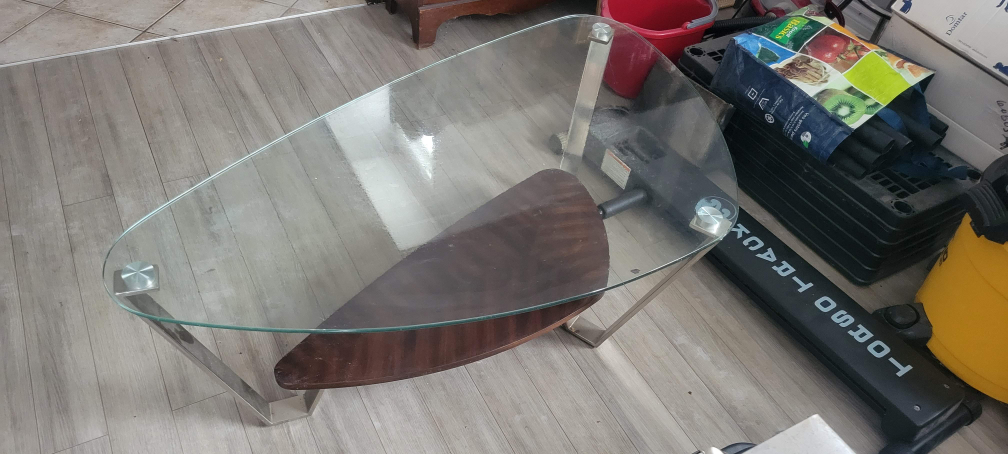 Unique Glass and Wood Coffee Table - photo 2