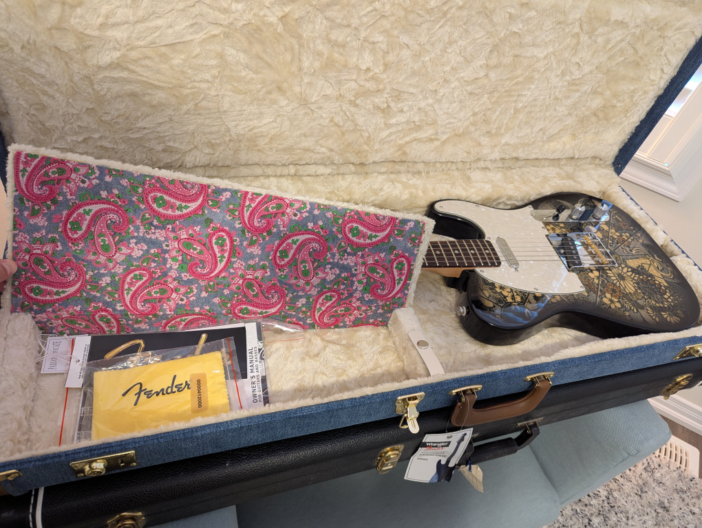 Custom Floral Telecaster Electric Guitar - photo 4