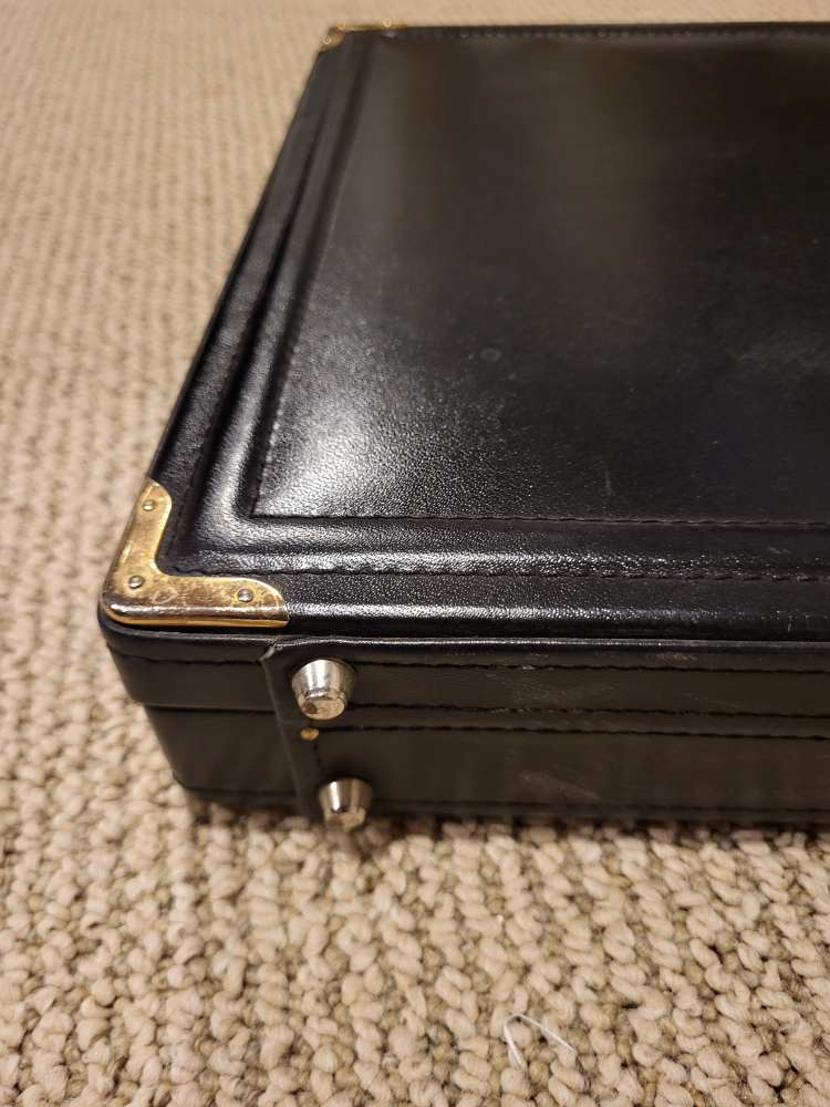 Vintage Black Leather Executive Attache Case - photo 2