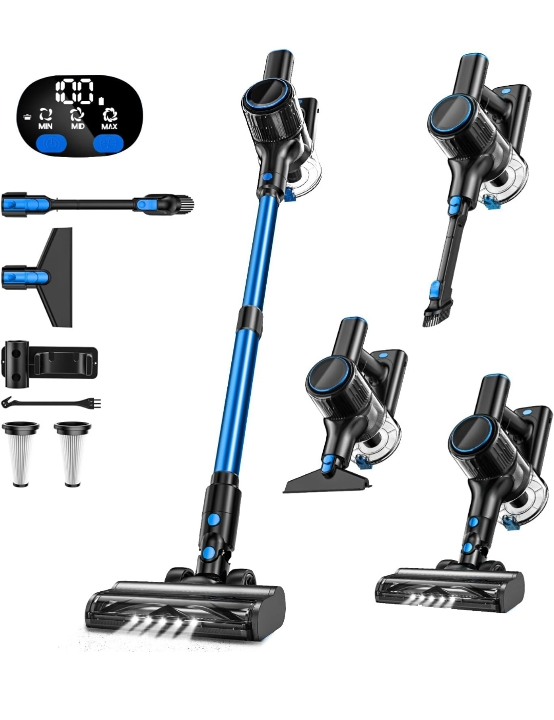 Cordless Stick Vacuum Cleaner with Multiple Attachments