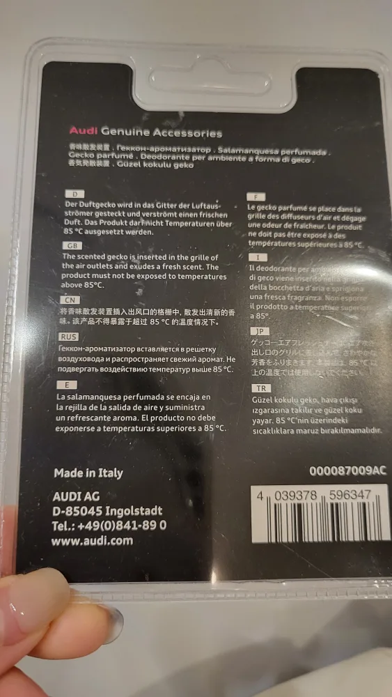 Audi Scented Gecko Car Air Freshener image indicator(2)