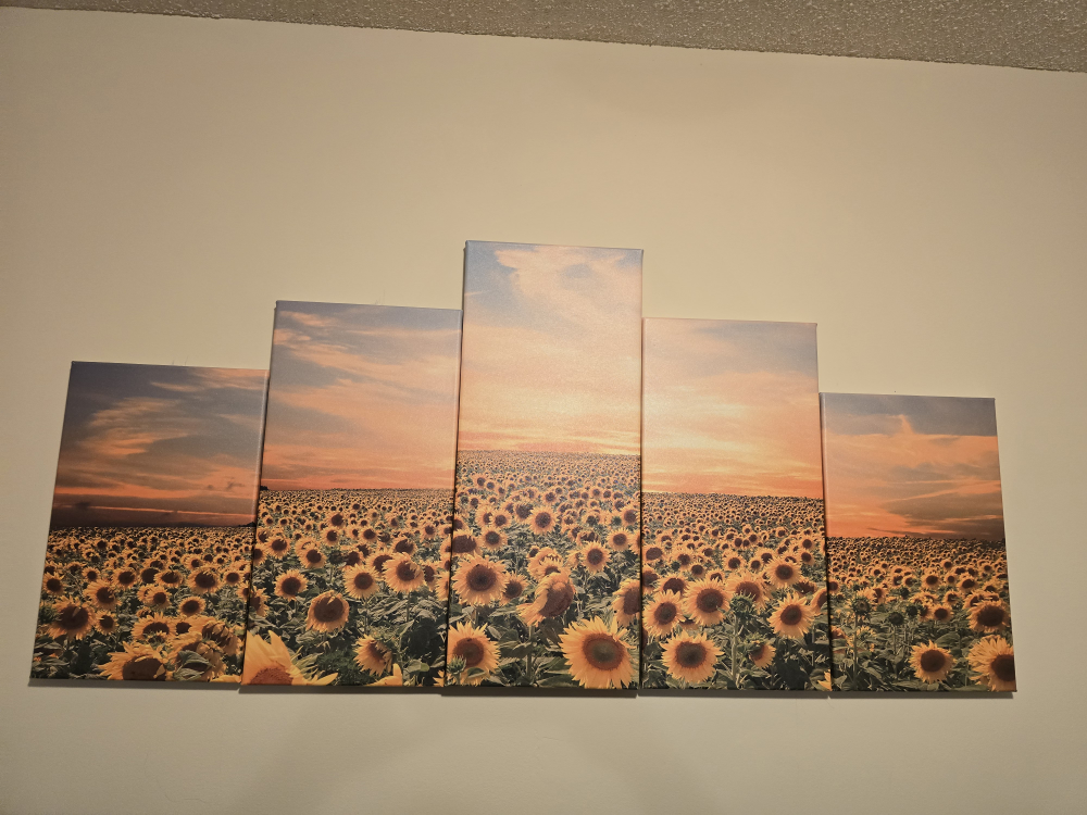 Five-Piece Sunflower Sunset Canvas Wall Art
