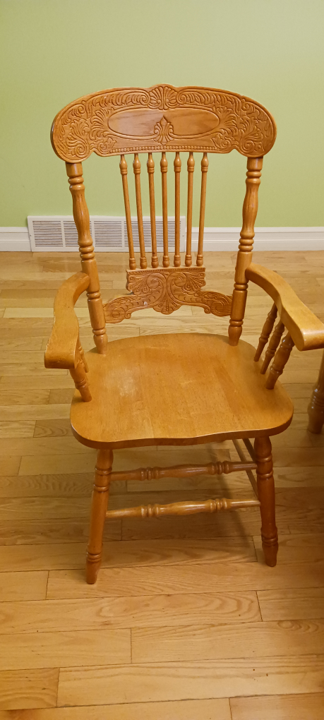 Oak Dining Table and Six Chairs Set - photo 3