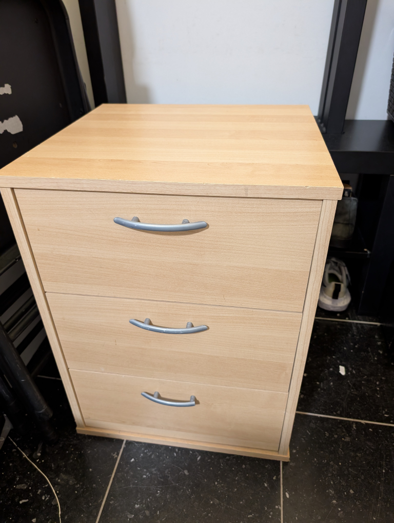Three-Drawer Wooden Chest