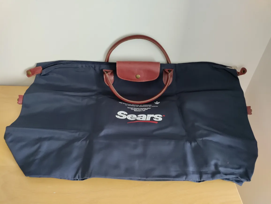 Sears navy blue foldable tote bag 🧡 image indicator(2)