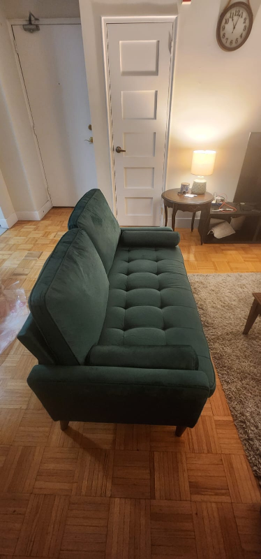 Modern Green Loveseat 2 Seater Sofa- NEVER USED& UNOPENED BOX - photo 4