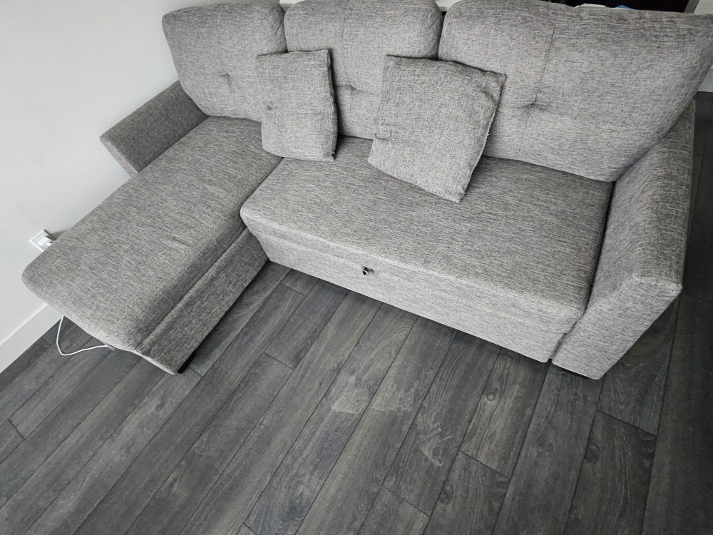Grey Sectional Sofa with Storage - photo 3