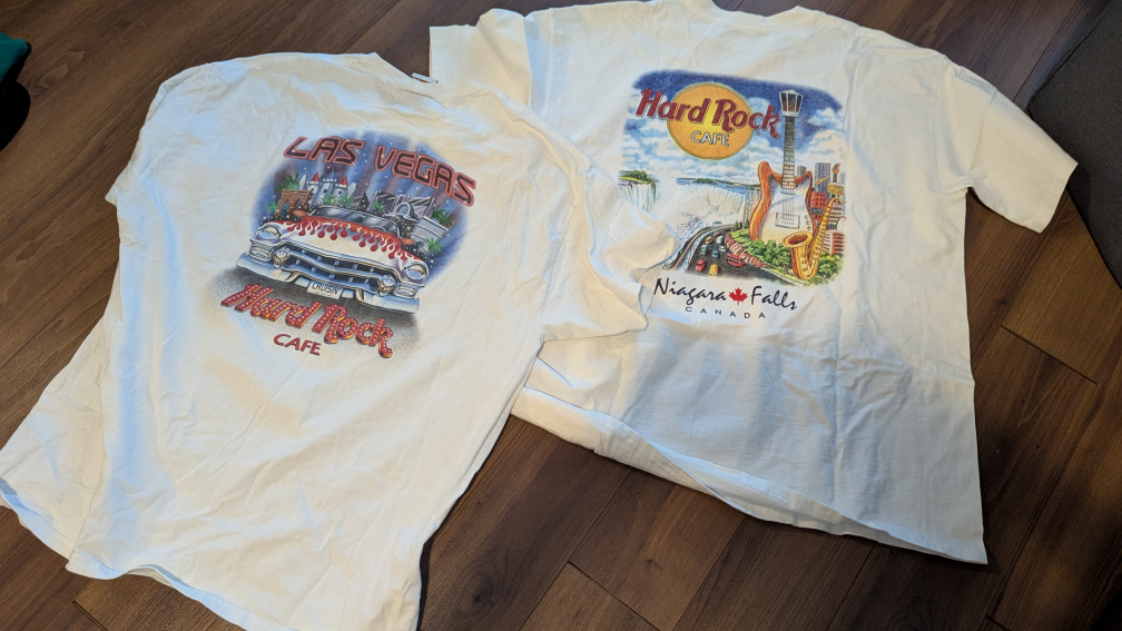 Two Vintage Hard Rock Cafe T-Shirts