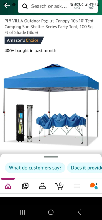 Park 10x10 Pop-Up Canopy Tent - Blue - photo 2