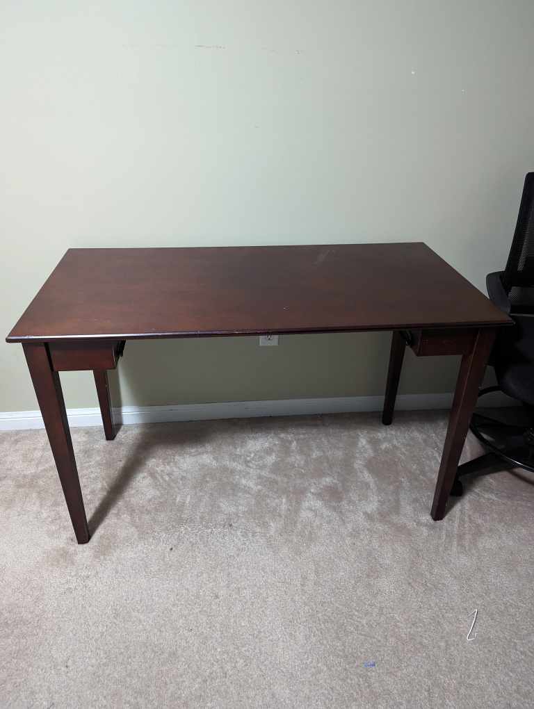 Large Dark Wood Writing Desk