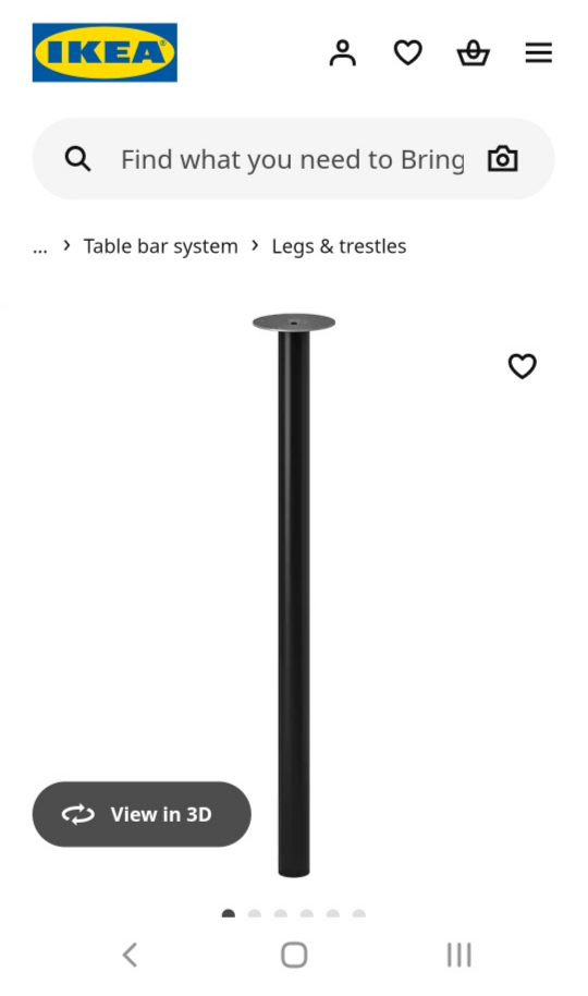 IKEA ADILS Black Table Legs - Set of Four (Free Table Top) - photo 2
