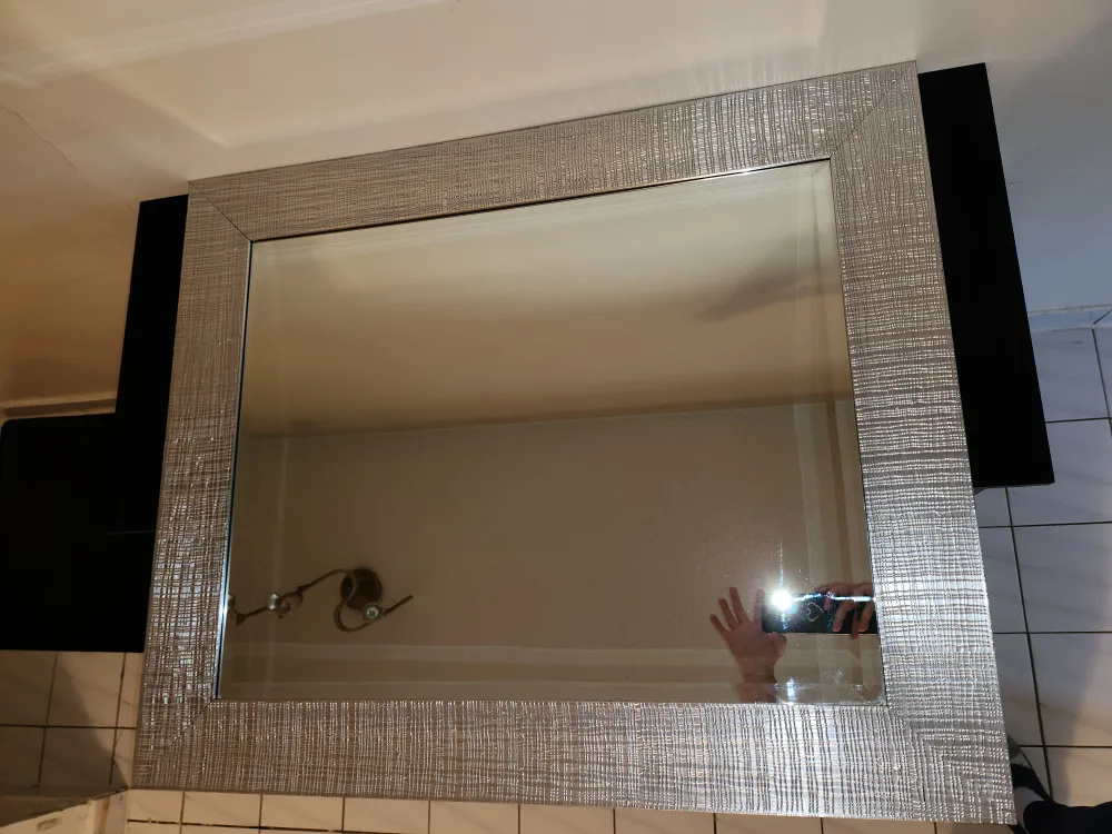 Large Silver Framed Mirror image indicator(3)