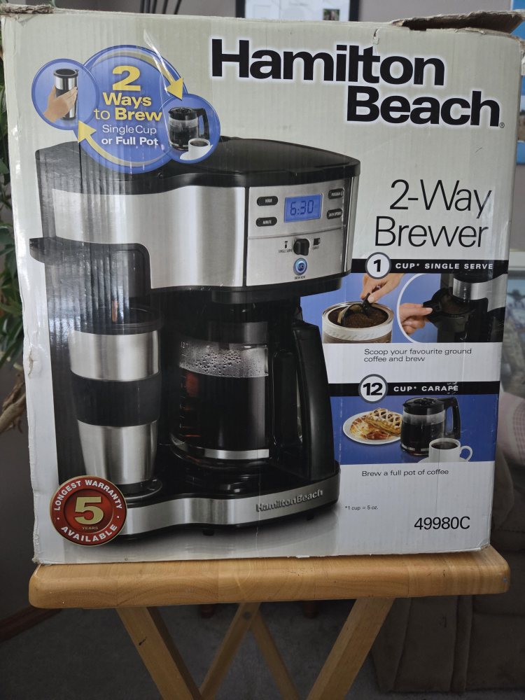 2-Way Brewer Coffee Maker 12 Cup Carafe & Single Serve