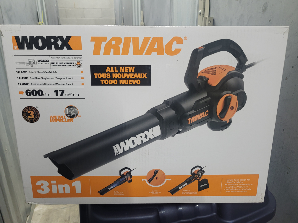 Worx WG522 Trivac 3-in-1 12 Amp Blower/Vac