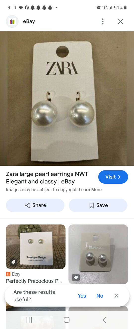 Zara Pearl Earrings - Two Pairs! - photo 2
