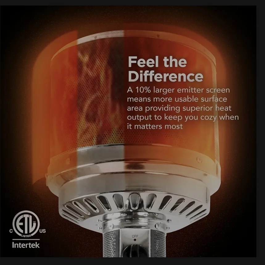 Outdoor Propane Patio Heater with Wheels image indicator(4)