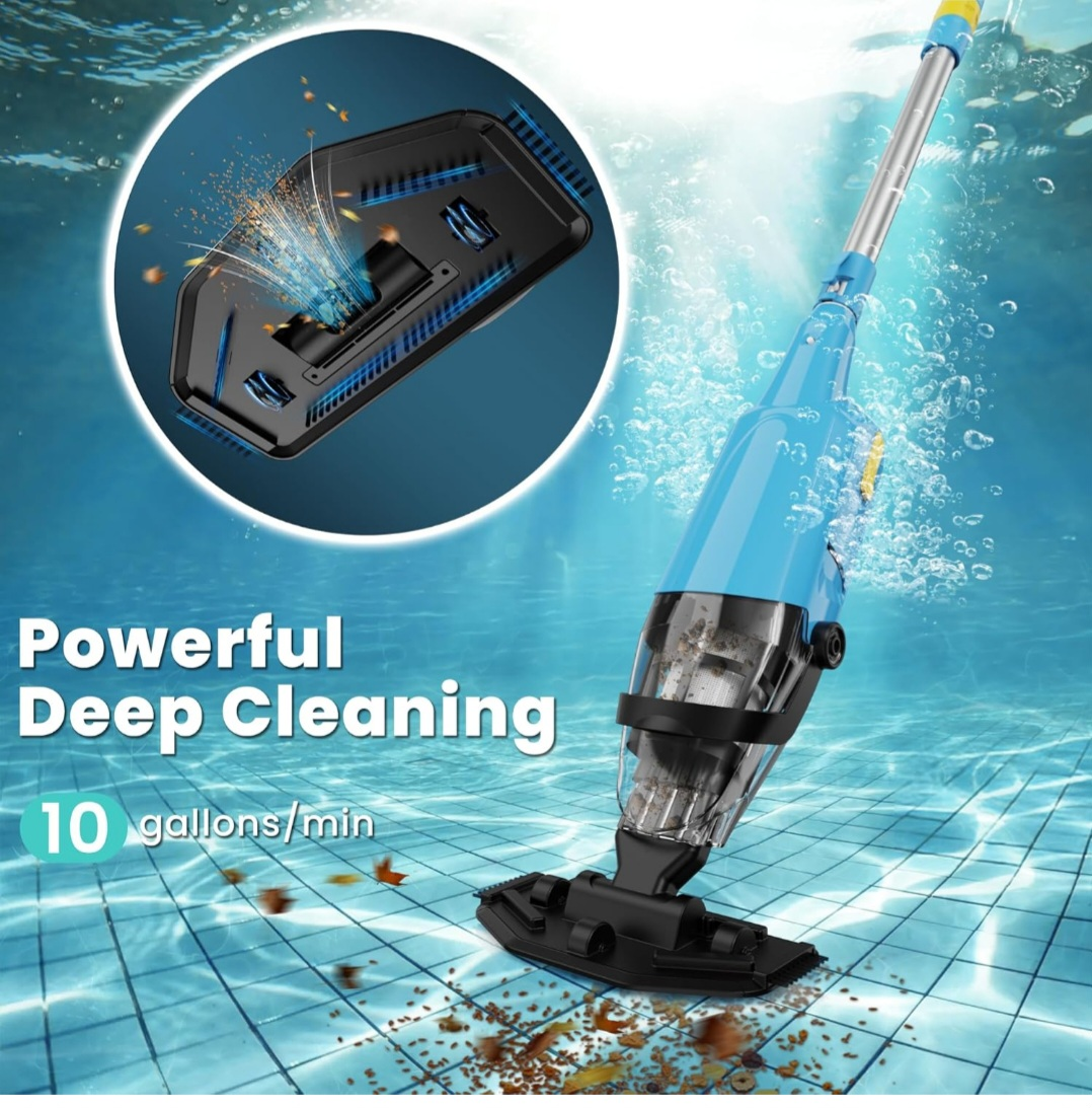 Cordless Pool Vacuum Cleaner - Powerful Suction, Easy to Use - photo 3