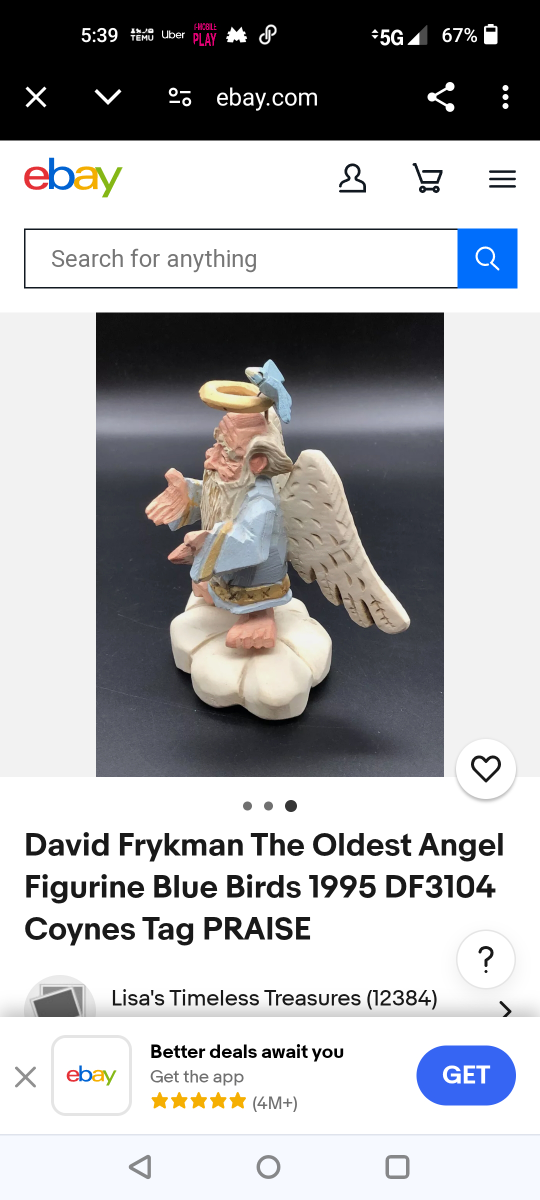 David Frykman The Oldest Angel Figurine - photo 3