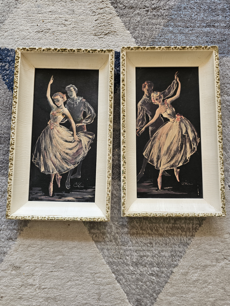 Pair of Vintage Ballet Dancer Prints