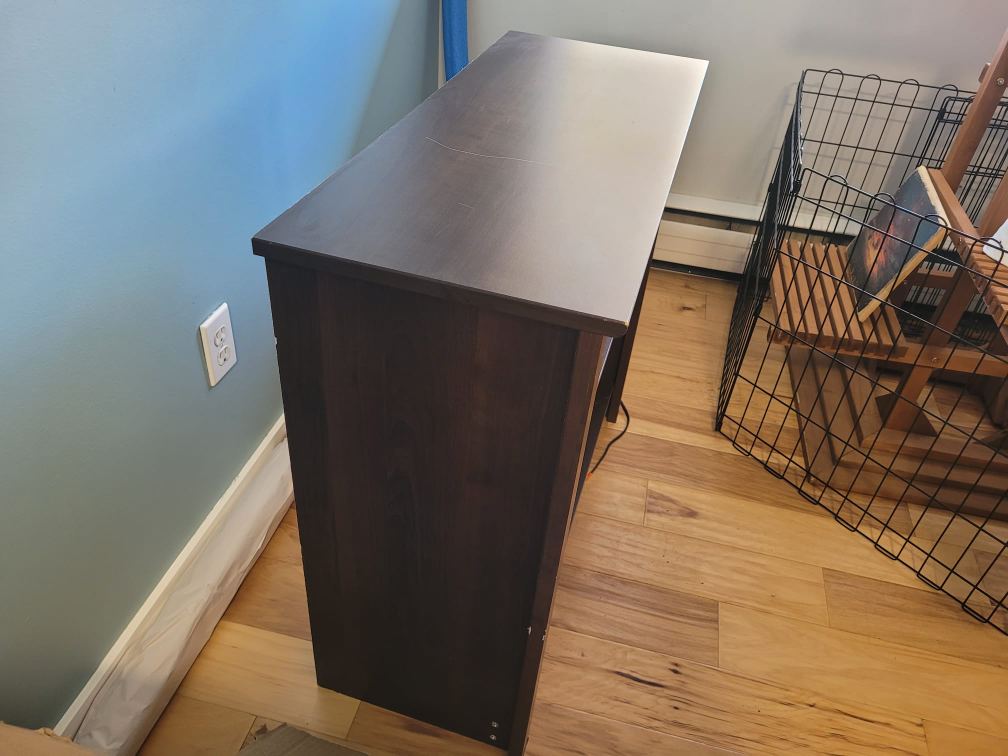 Dark Brown Wooden Bookcase - photo 3