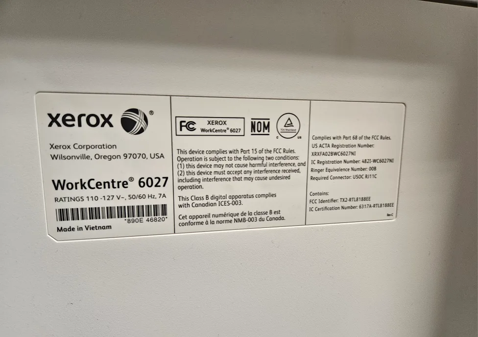 BROKEN Xerox WorkCentre 6027 Printer 🧡 image indicator(2)