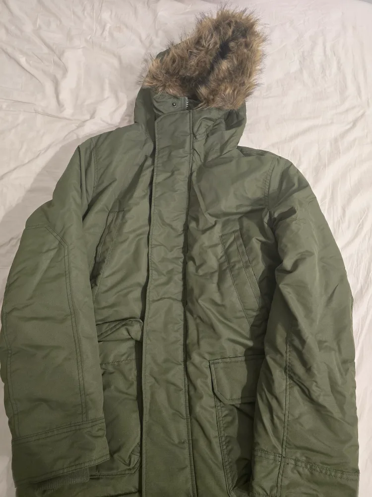 Men's Gap Olive Green Winter Parka Jacket Size M image indicator(4)