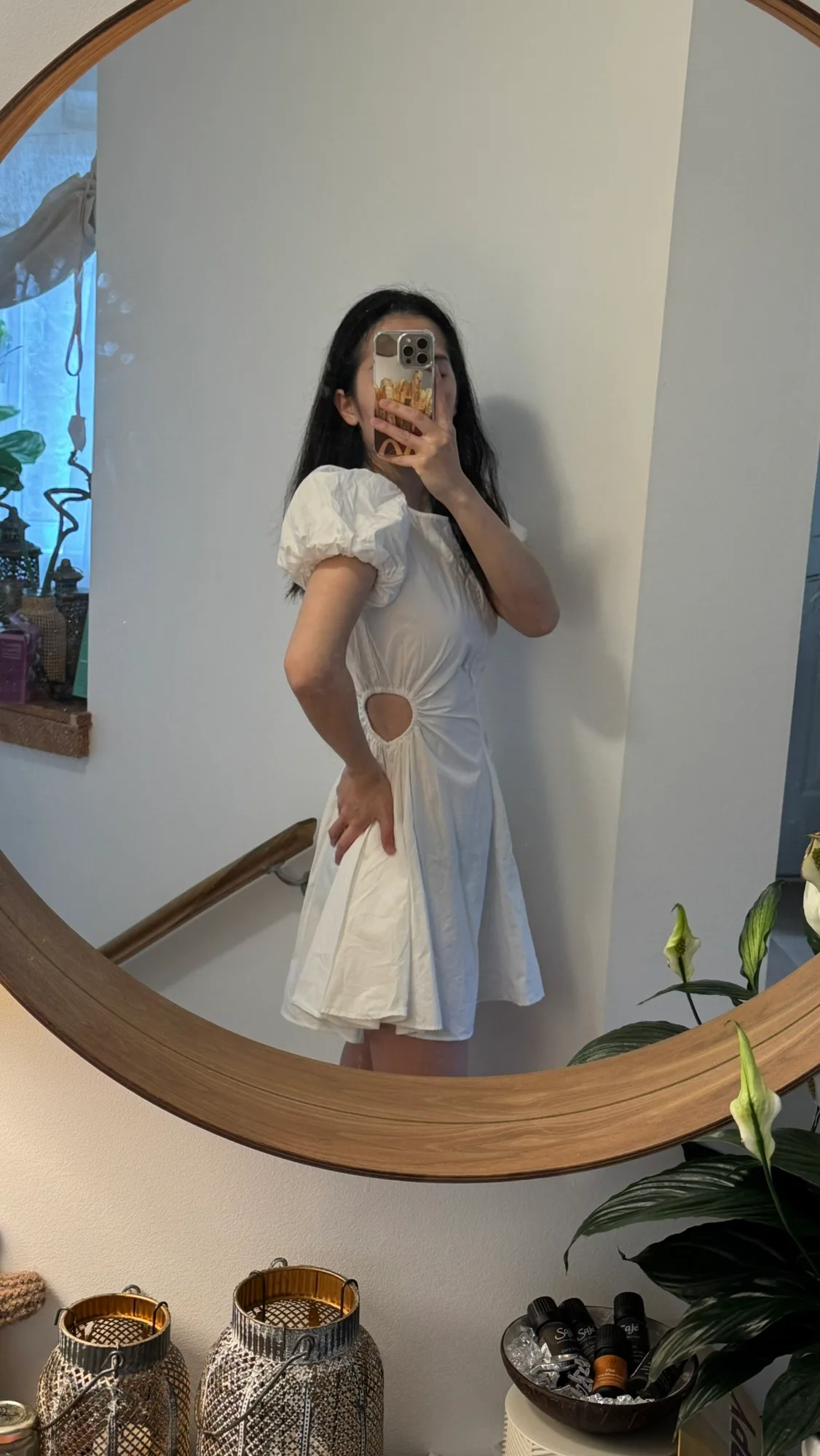 Urban revivo withe lantern sleeves dress image indicator(2)