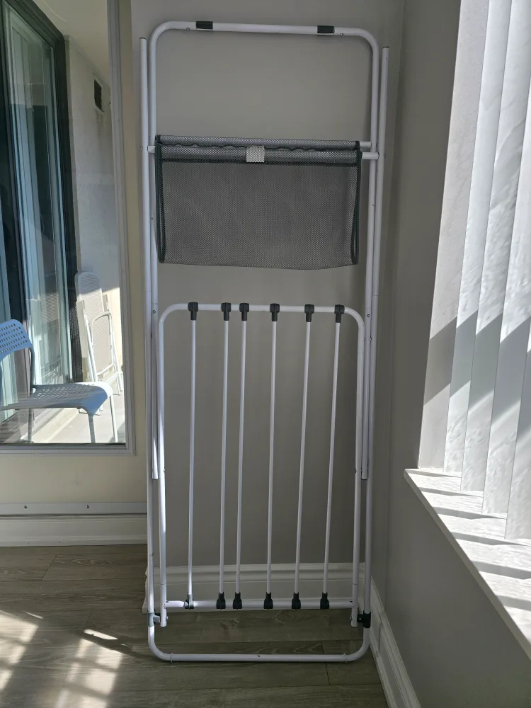 Foldable Clothes Drying Rack with Shelf image indicator(6)