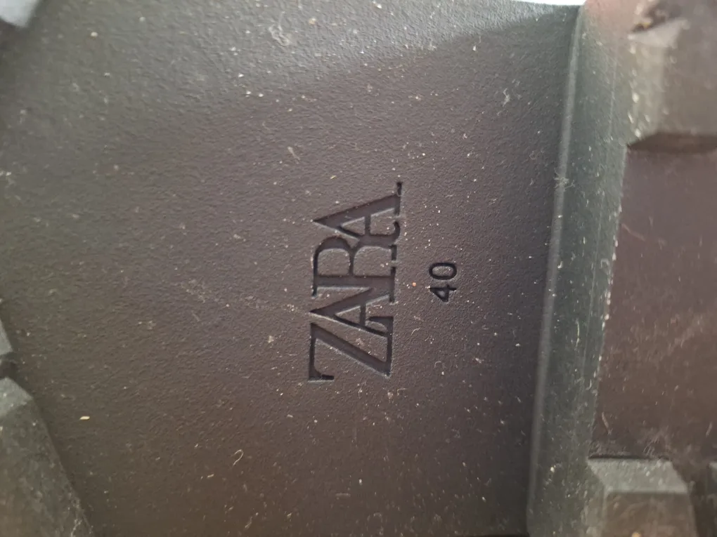 Zara Black Leather Ankle Boots sz40 EU image indicator(3)