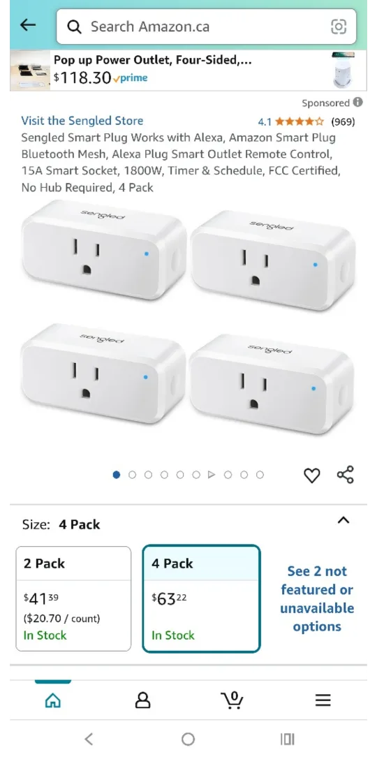 Senqled Smart Plug 4 Pack Bluetooth Smart Outlet image indicator(3)