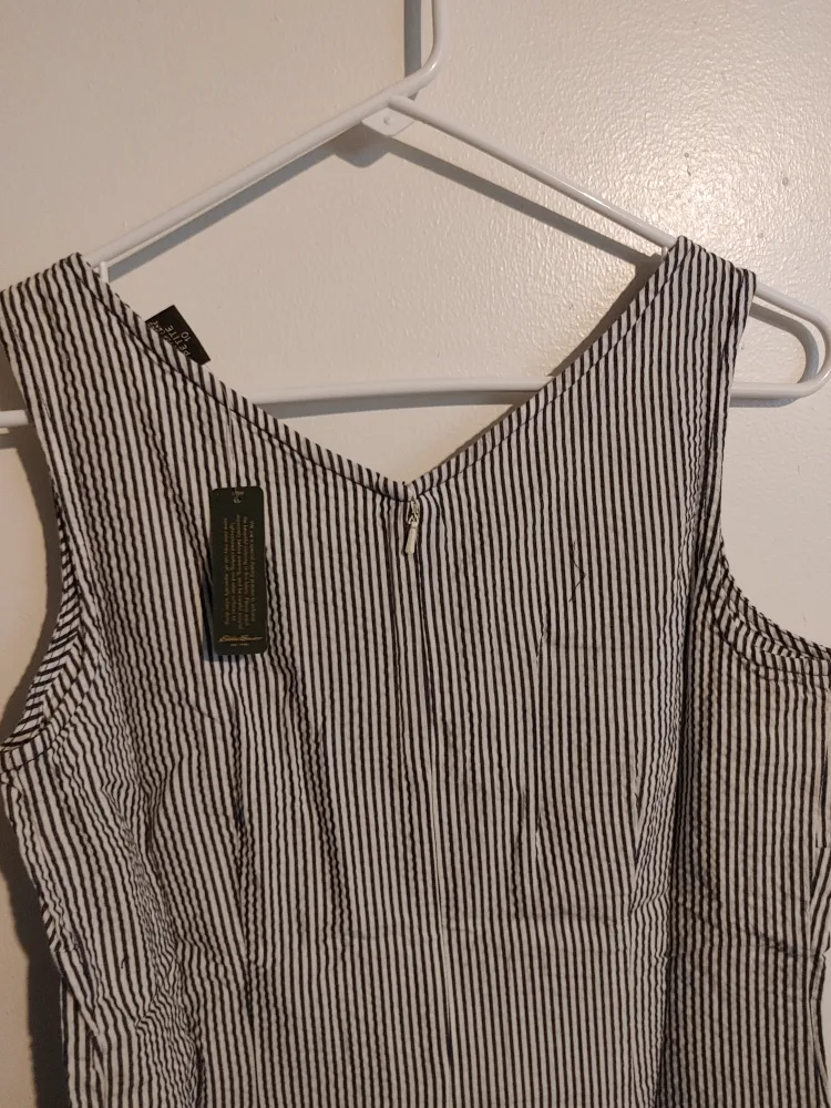 🥕EDDIE BAUER STRIPED DRESS LADIES SIZE 10 PETITE BRAND NEW! image indicator(5)