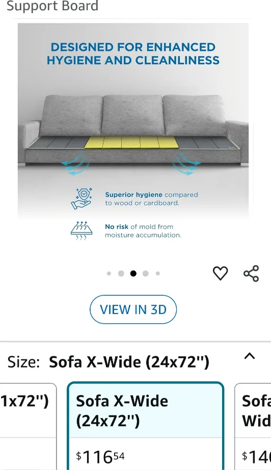 Sofa Support Board, 72 inch Extra Wide Couch Cushion Support image indicator(7)