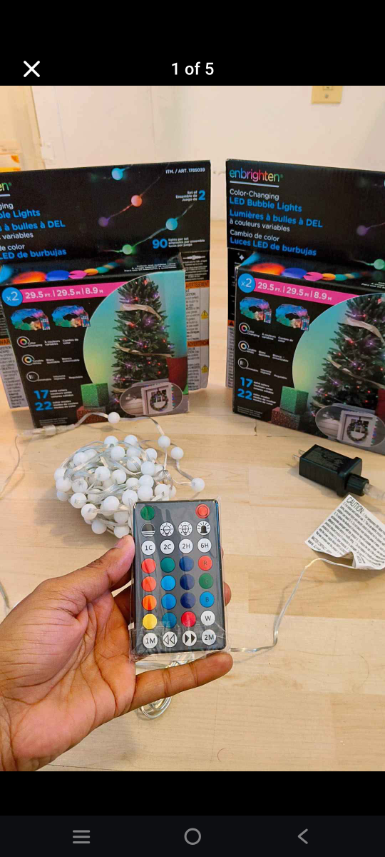 Enbrighten LED Bubble Lights with Remote - 2 Sets - photo 3