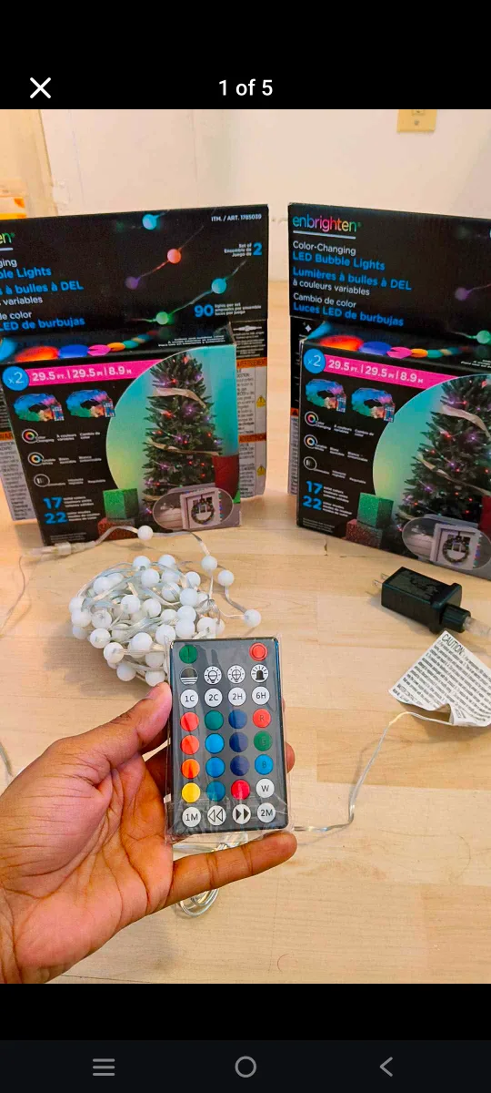 Enbrighten LED Bubble Lights with Remote - 2 Sets image indicator(3)