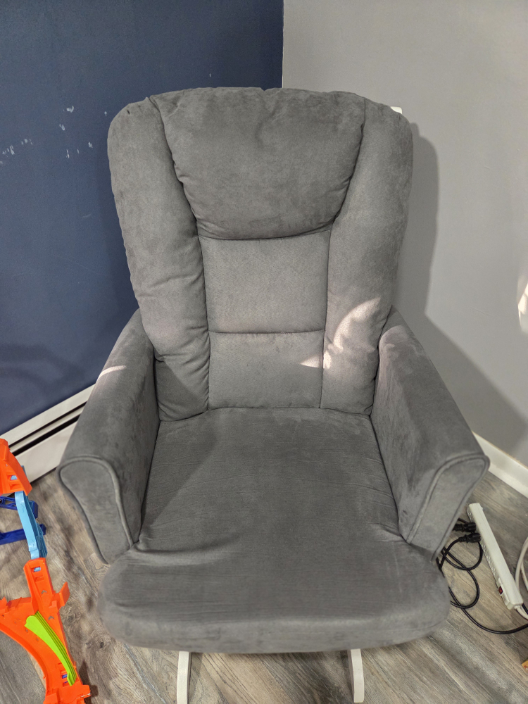 Gray Glider Rocker with Ottoman - photo 2