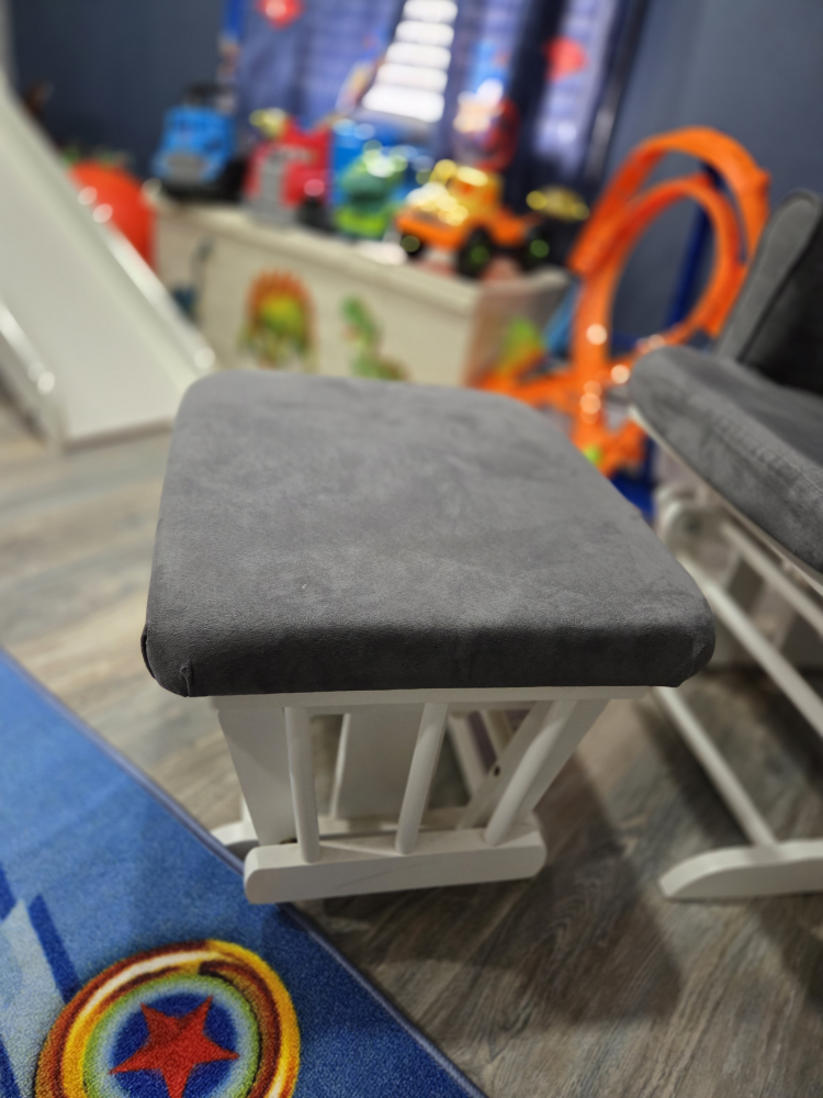Gray Glider Rocker with Ottoman - photo 4