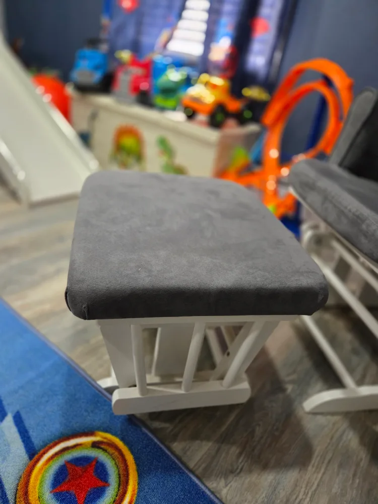 Gray Glider Rocker with Ottoman image indicator(4)