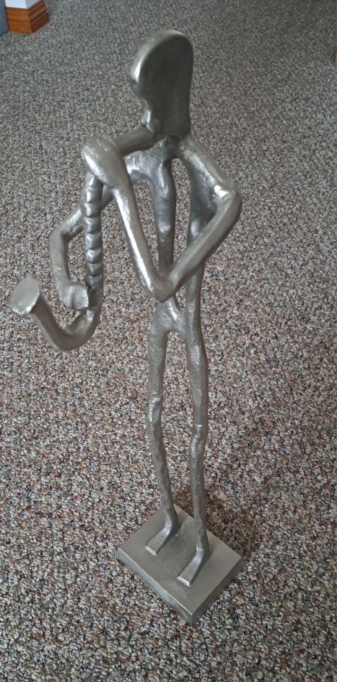 Metal Saxophone Player Sculpture
