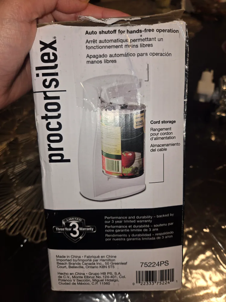 Proctor Silex Can Opener - 75224PS - New in Box image indicator(3)