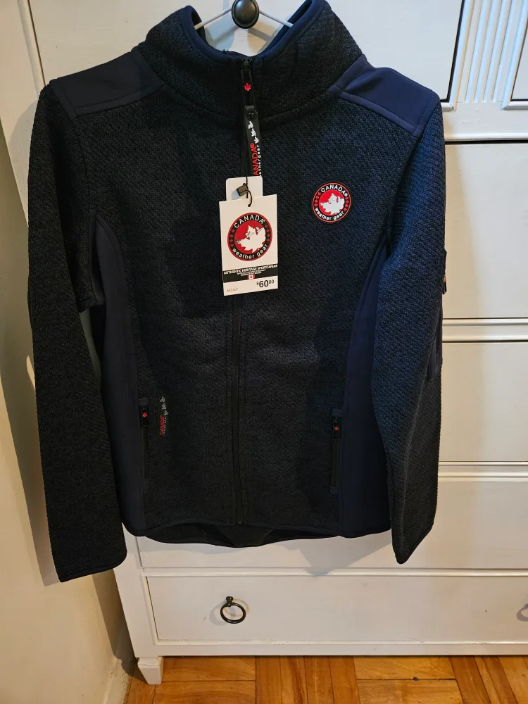NWT)Canada Size LG Weathergear Fleece Lightweight Jacket thumbnail
