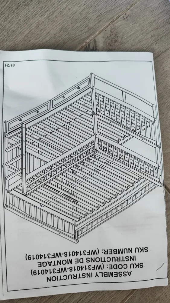 Grey Twin over Full Bunk Bed with Drawers - Unassembled image indicator(4)