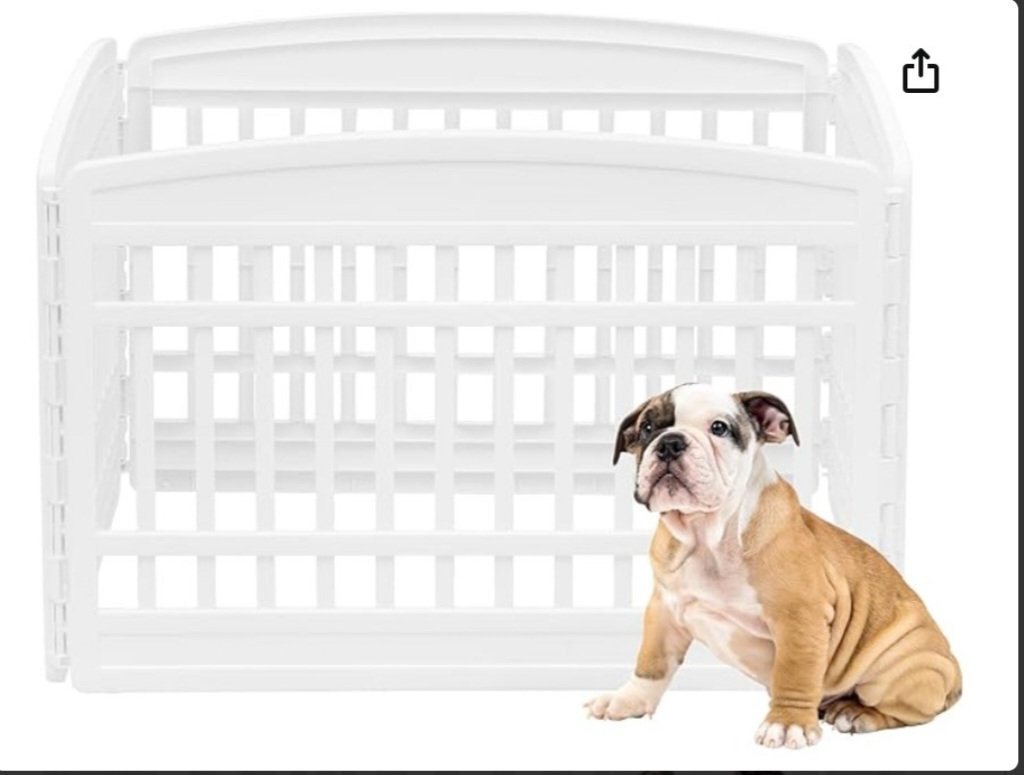 White Plastic Pet Playpen - 4 Panels - photo 2