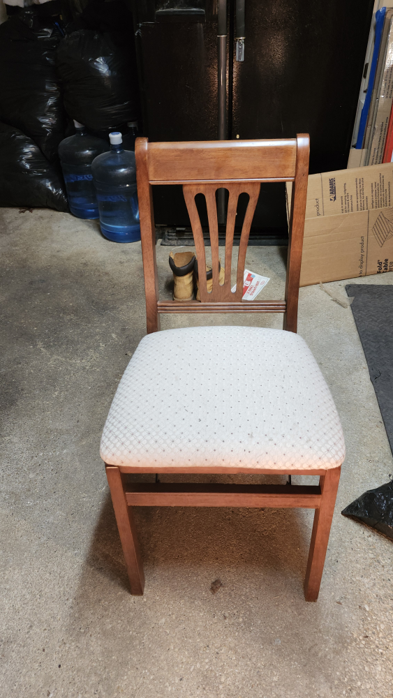 Wooden Folding Chair with Padded Seat