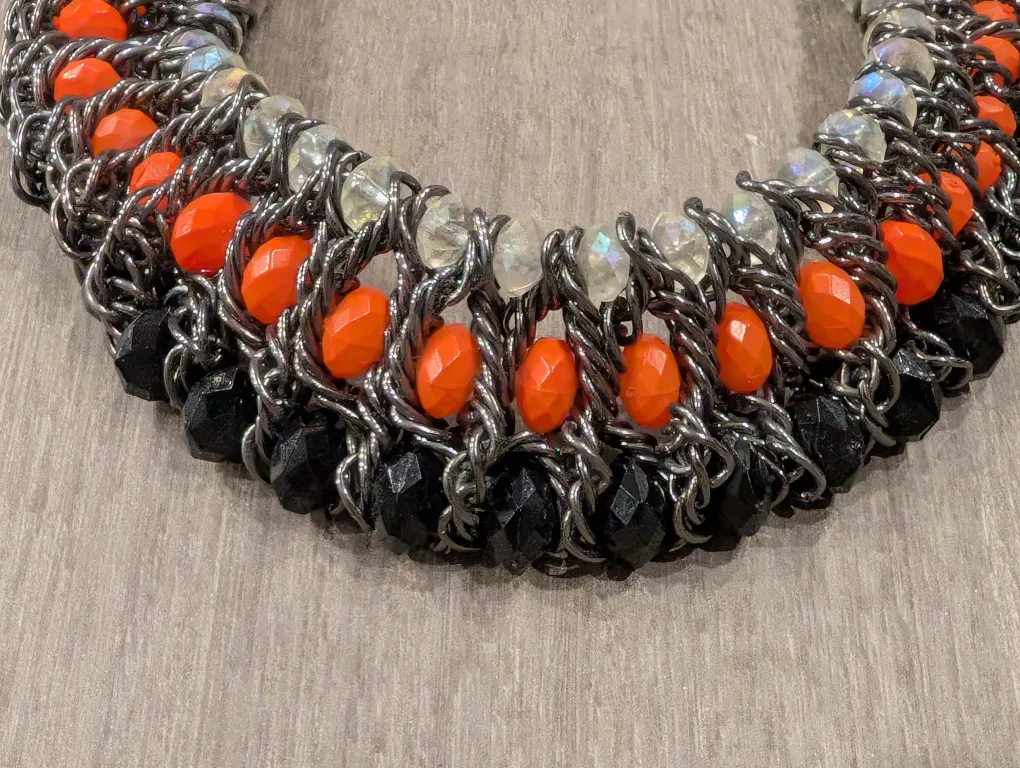 Like New: Statement Bib Multicolour Beaded Necklace image indicator(3)