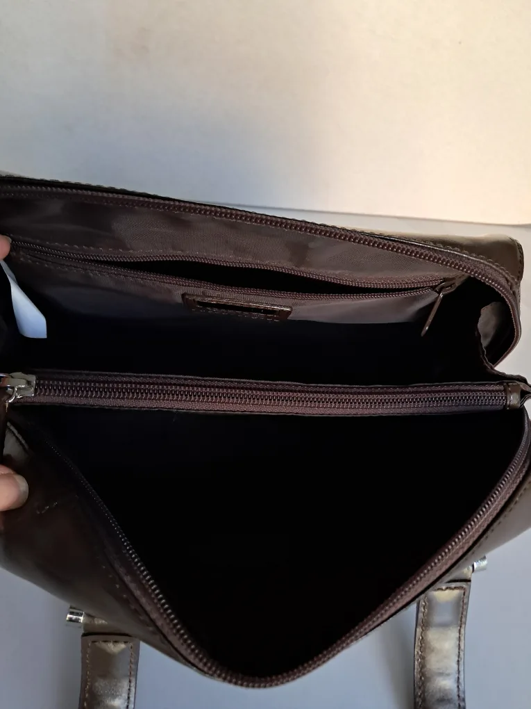 Danier Brown Italian Leather Handbag image indicator(3)