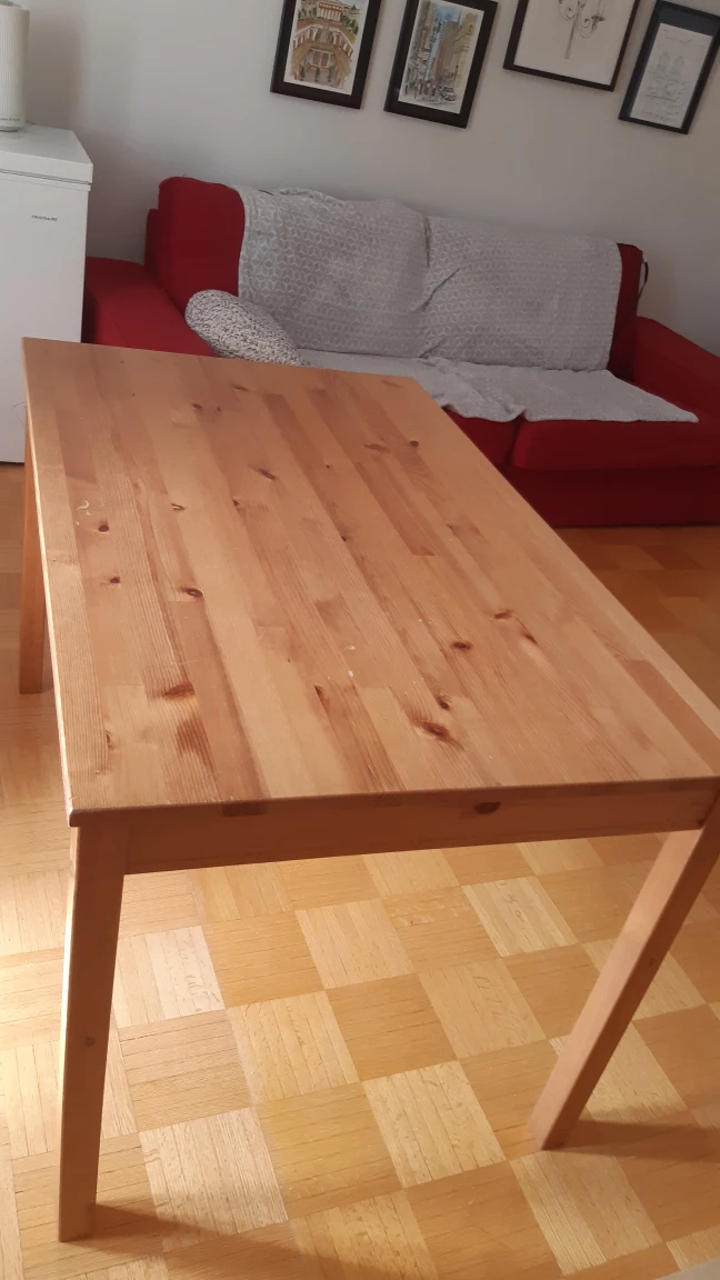 Wooden 6 place dining table for free