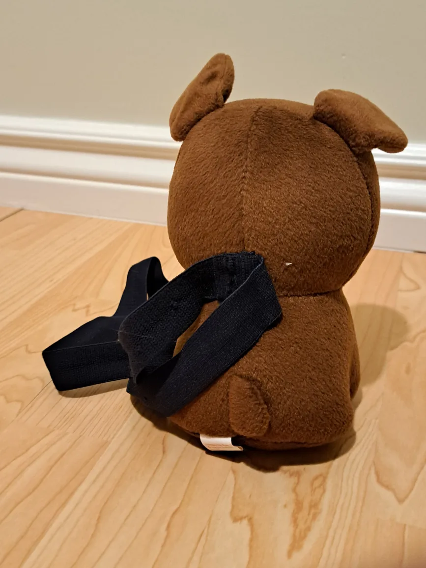 Brown Plush Dog with Back strap 7" image indicator(6)