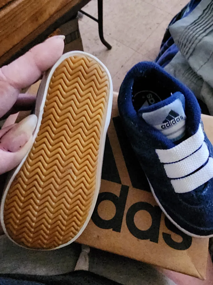 Infant Adidas Tennis Sue I Size 20 Blue Sneakers image indicator(3)