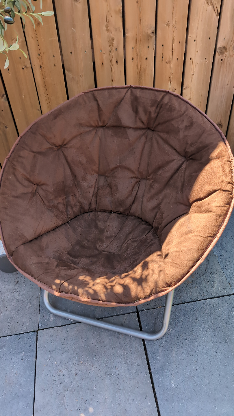 Brown Round Saucer Chair - photo 2
